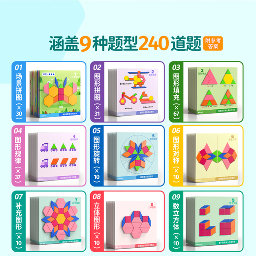 Disney (Disney) magnetic puzzle tangram geometric magnetic building blocks baby kindergarten force toys Children's Day gift [Children's Day gift bag] magnetic tangram tangram styling f