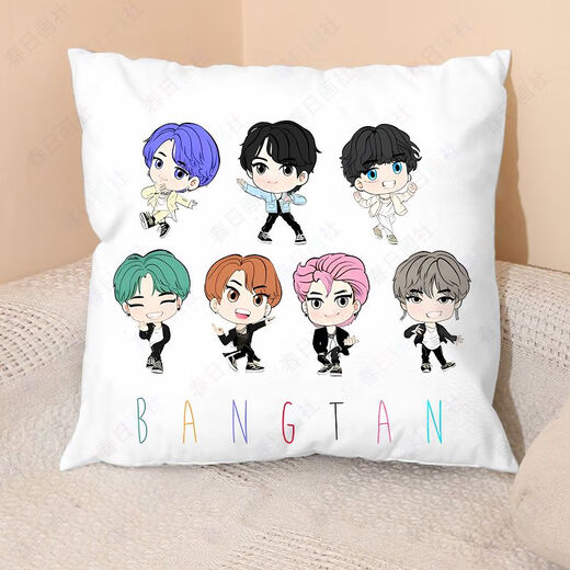 
Chengliu Kpop men's group pillows around the BTS star's side DIY custom birthday gift pillows FX6629 40*40 cm square pillow (including pillow core)