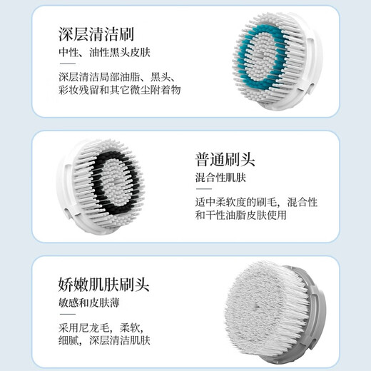 Magoli facial cleansing instrument electric facial washing instrument artifact household pore cleaner soft hair sonic deep lazy face washing machine holiday gift for male and female friends white