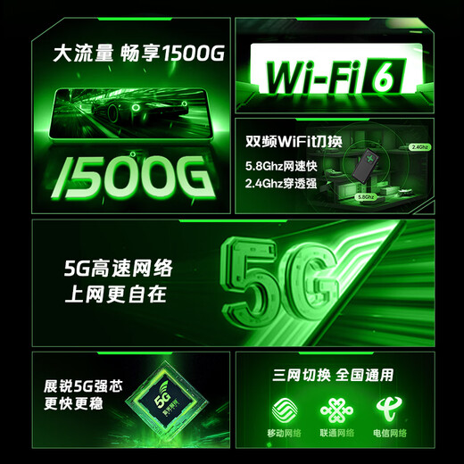 闪鱼5g随身wifi6移动无线网卡免插卡路由器无限速流量车载便携网络高速mifi移动热点wifi穿墙王笔记本 【5G狂暴款】网速300-500M+ 电竞、直播
