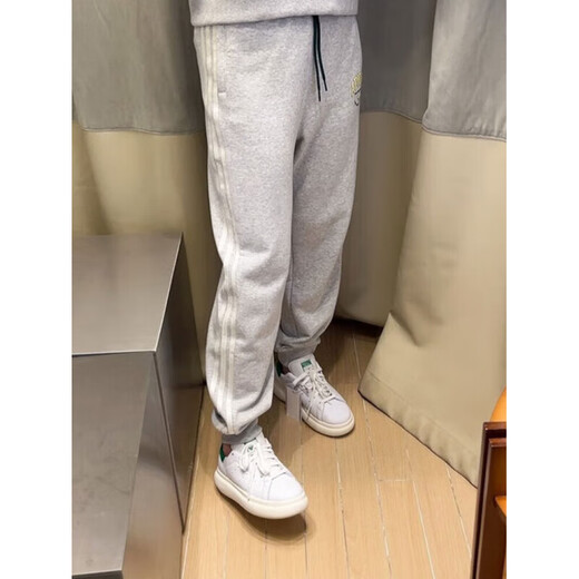 阿迪达斯 （adidas）裤子女裤2025年秋季新款运动裤宽松卫裤收口休闲针织长裤 IT9856灰色内里毛圈 XL