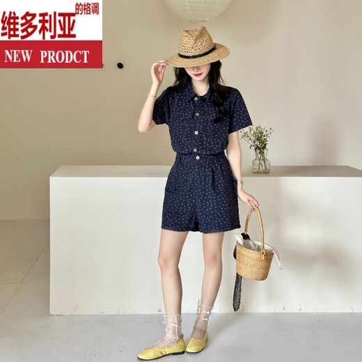 Victoria's Style Jumps Suit pour femmes 2025 Été NOUVEAU CORÉAN COREAR TRAVAIL Vêtements de chemise florale