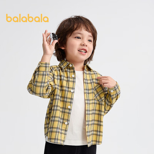 Balabala children's shirt long-sleeved parent-child wear 2025 autumn comfortable super soft velvet loose soft skin-friendly 209325102201