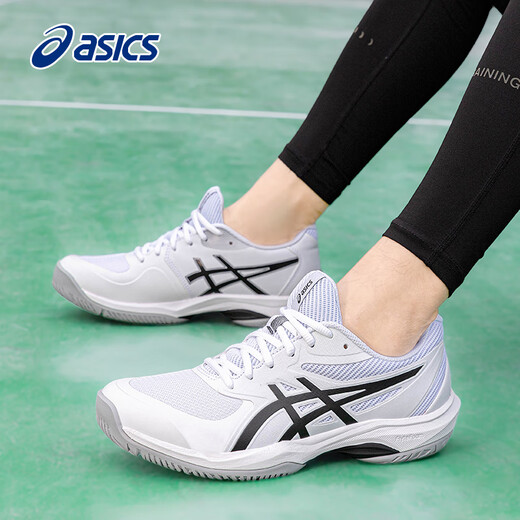ASICS Men's Tennis Shoes Spring Cushioning Wear-Resistant Breathable Professional Sports Shoes Men's Light Training Shoes GAME FF White/Black 43.5