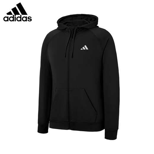 ADIDAS阿迪达斯外套男加绒卫衣夹克男加绒2025年新款秋冬季连帽运动开衫 IM7489【官方正品 假一罚十】 S