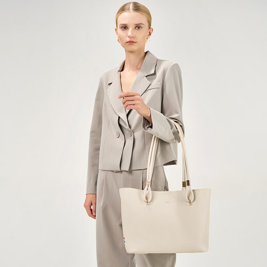 Guski Französische Luxusmarke One-Shoulder 2025 Neue Top-Layer Cowide Ladies Tote Bag Valentinstags Geburtstagsgeschenk für Frauen im Off-Weiß [Cream] Senden Sie Ihre Freundin zu Ihrer Frau zu Ihrer Mutter