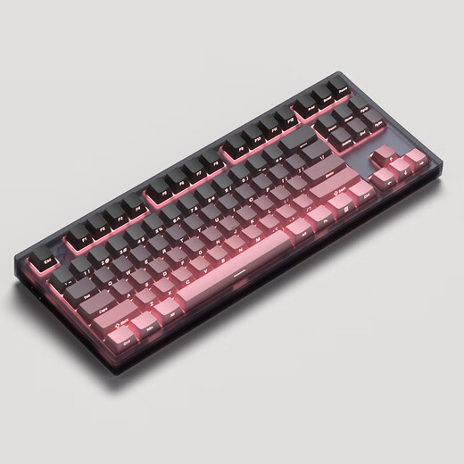 腹灵（FL·ESPORTS）MK870 黑莓侧刻 机械键盘 有线无线蓝牙客制化电竞办公静音轴 黑曜石 极昼侧刻 茶轴 x 三模(有线无线蓝牙)