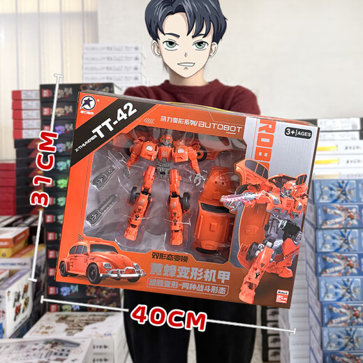 
NMCK Optimus Prime Children's Transformation Toy Robot Car King Kong Hornets Highway Boy Model Interest Training Craft I Qingtian + Huang Feng [Huanghong Mecha Random] 688-