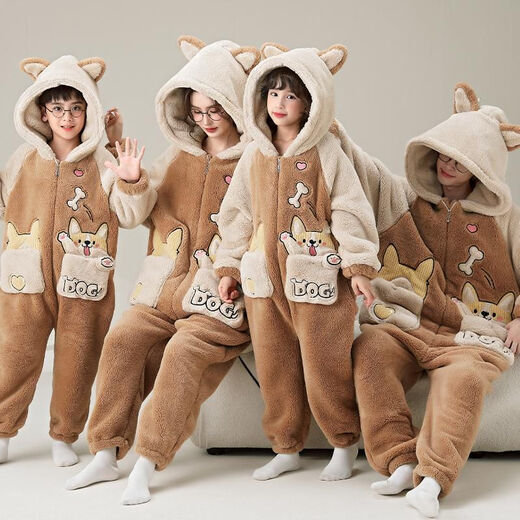 Pyjamas en une pièce pour filles dans le requin hivernal Baby Coral Velvet Plus Velvet épaissis 200 Jin [Jin est égal à 0,5 kg] Vêtements de maison de grande taille YPF3894 Panda Green One-Piece Toilet Modèle 100cm (8 taille appropriée pour 90-103 cm)