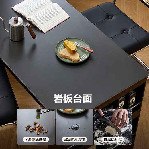 Quanyou Home French Retro Island Table Dining Table Sideboard Integrated Retractable Slate Table Top Dining Table With Chair Set Slate | Island Dining Table Single Table