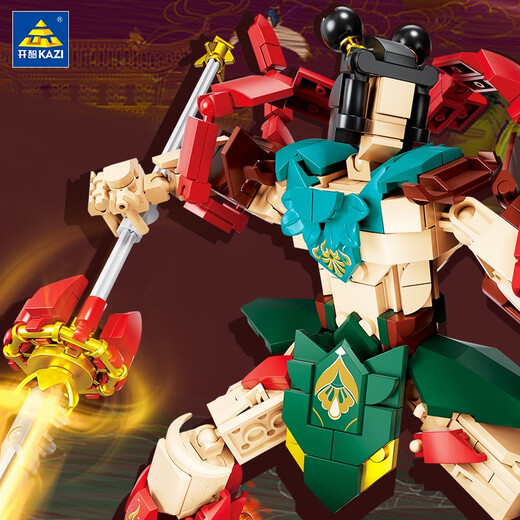 Shantoulin Village Kaizhi Fengshen -Serie Yang Jiang Jiang Ziya Nezha Lei Zhenzi Assembly Model Boy Assembly Bausteine ​​Plug Toys Kaizhi 6627 Lars Blade