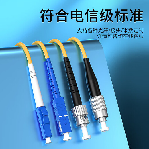 纤飞单模单纤光纤跳线 SC/LC/FC/ST电信级单模单芯光纤尾纤 成品光纤线 FC-FC单模单芯【3.0线径】 2米
