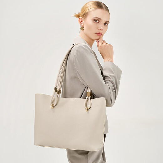 Guski Französische Luxusmarke One-Shoulder 2025 Neue Top-Layer Cowide Ladies Tote Bag Valentinstags Geburtstagsgeschenk für Frauen im Off-Weiß [Cream] Senden Sie Ihre Freundin zu Ihrer Frau zu Ihrer Mutter