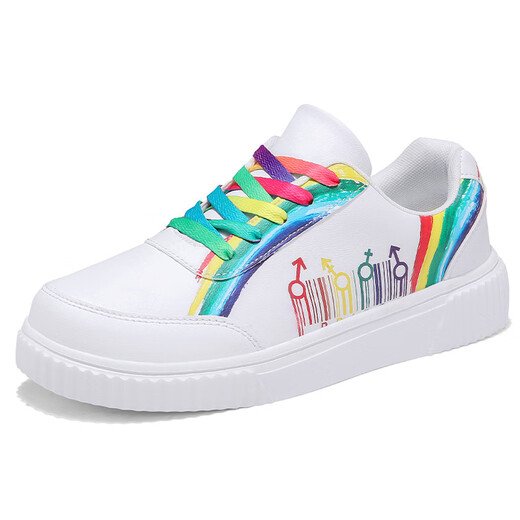 Brand broken-size men's shoes 2025 new women's leather low top fashion lightweight casual board shoes couple sports shoes large size JJ826 white and green 41