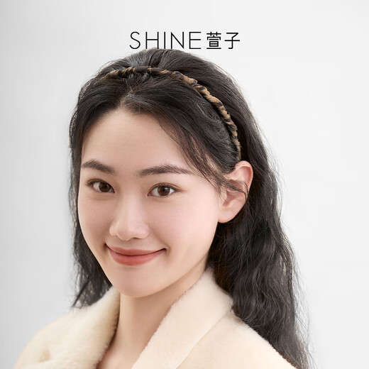 Xuanzi (SHINE) Shopping mall same style Elegant and fashionable leopard print tooth comb hair band wavy hair clip with anti-slip teeth face wash birthday gift coffee color 1 piece
