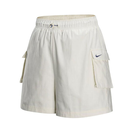 耐克（NIKE）运动裤女裤夏季新款休闲裤梭织透气宽松训练短裤DM6248-100 IH9273-047珍珠灰 XL