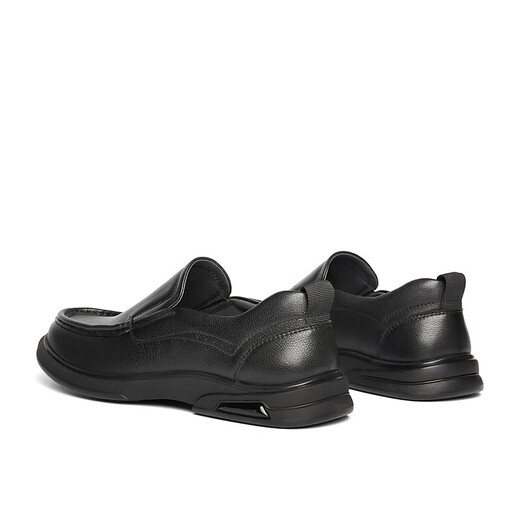 Senda casual leather shoes men's cowhide soft-surface slip-on slip-on slip-ons business formal shoes JDZ03DM4 black 41