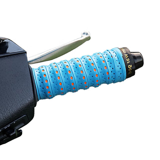 Kaooseen motorcycle handlebar wrapping with electric handlebar cover anti-slip bicycle handlebar rubber battery car modification two-color black and orange pair