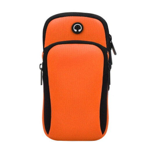 Zailu running mobile phone arm bag running mobile phone arm bag unisex mobile phone bag fitness arm sleeve arm bag orange universal for Apple XXP mobile phones
