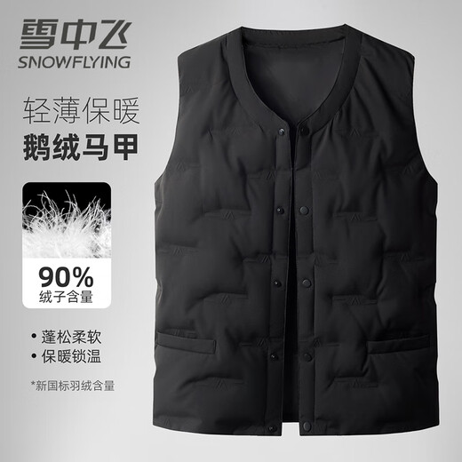 Flying in the Snow Goose Down Series Light Down Vest Autumn and Winter New Style 90 Down Warm and Coldproof Sleeveless Down Jacket for Men