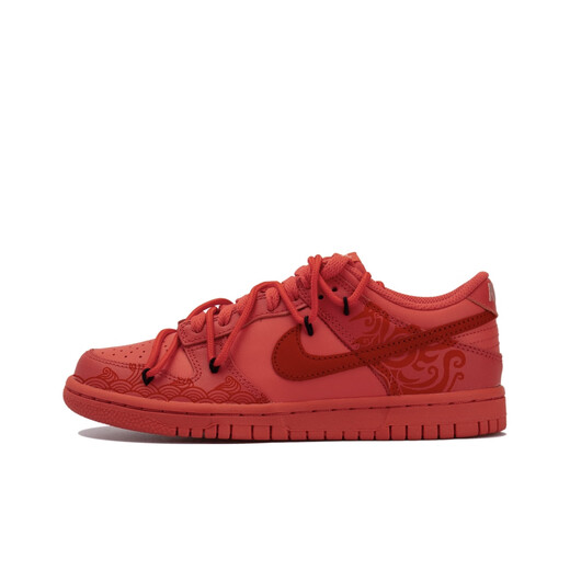耐克定制球鞋 Nike Dunk Low OKHR 新年红龙凤呈祥婚鞋 喜庆吉祥板鞋 DH9765-601 红色龙凤呈祥 35.5 定制商品不退换
