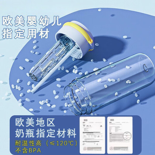 Xiaomi Guoba tritan girls new high-looking water cup summer cup high temperature resistant plastic student portable straw male fitness white 700ml thickened version heat resistant 120 degrees single cup + gift 3