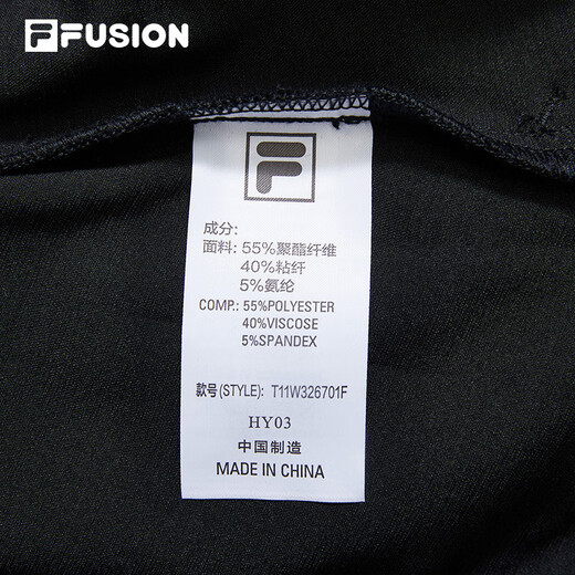 Fila Fusion Fila Fila Trendy Brand Woven Jumpsuits Women Fashion Shirt Collar Collar Sortas Shorts Dark Black-Bk S 160/80a/S