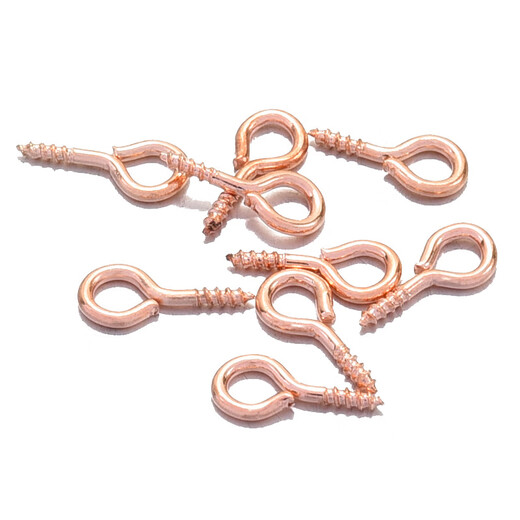 Osiro 200 pcs horn nails, sheep eye nails, pearl screws, pendant hooks, jewelry accessories, diy handmade materials, silver 5*10mm, about 200 pcs/pack