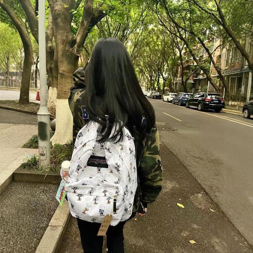 JANSPORT Jasper backpack male college student school bag female casual lightweight waterproof campus travel backpack trend star 43*33*21 26 liters