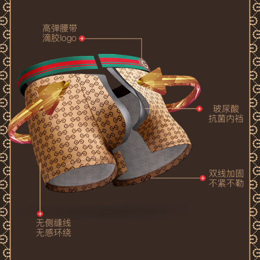 Sieben Wölfe (Septwolves) GD -Männerunterwäsche Tiktok gleicher purer Baumwoll Große G Personalisierte bedruckte Schachtel Voller Shorts G1105 (heller Kaffee + Dark Coffee + Royal Blue + Schwarz) l