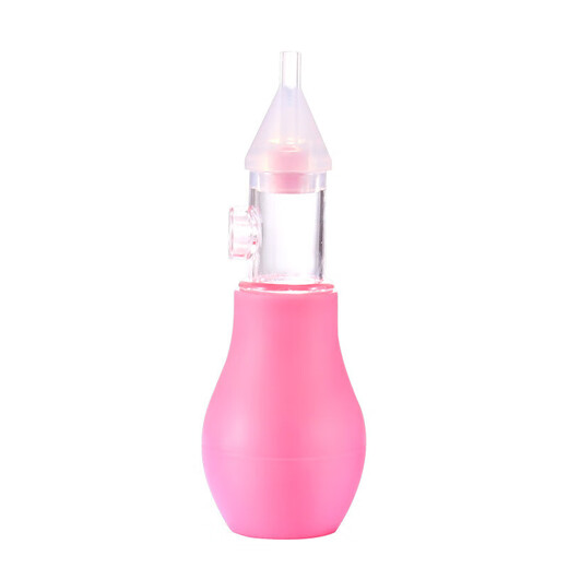宝宝手动泵式硅胶防逆流吸鼻器婴儿手压式鼻涕清理器清洁器安全 硅胶防逆流吸鼻器【粉色】