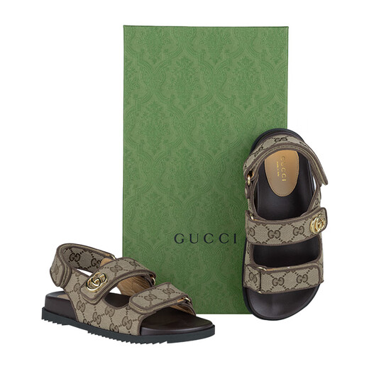古驰（GUCCI）凉鞋 女士双G舒适简约百搭沙滩凉鞋女（夏季女鞋） (9755) 35