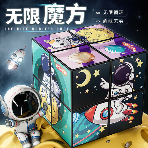 Beibei's three-dimensional, ever-changing, infinite magic cube geometric 3D alien children's unzipped black technology deformation little toy boy 12 alien magic cube