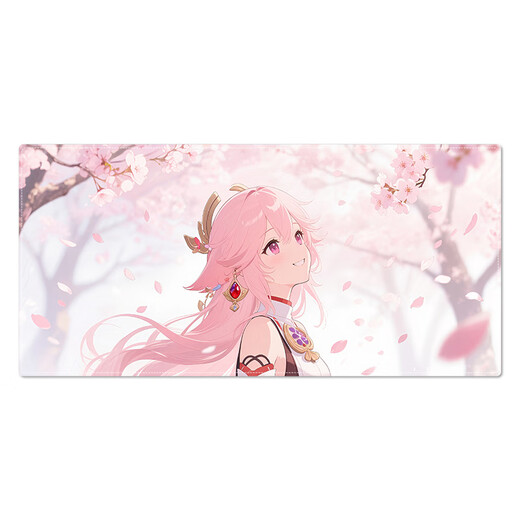 
Ruqinlian 2D e-sports mouse pad super large wrist protection for men and women office and home learning non-slip desk pad high-value computer games animation wear-resistant keyboard pad 15619 Sakura Girl Length 1000mmX width 500mmX thickness 4mm