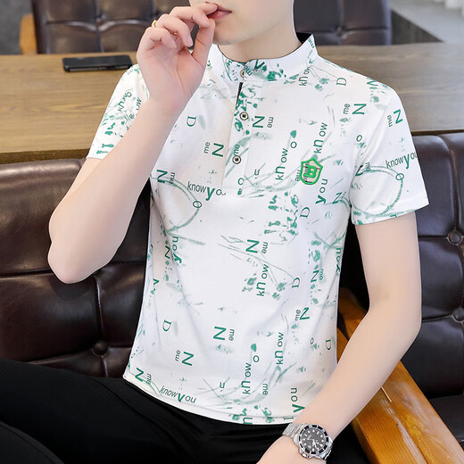UNI QLO 2025 new summer half-sleeved men's short-sleeved polo shirt T-shirt trend F9215 white M