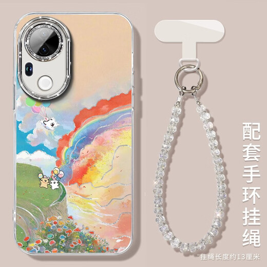 KUXA彩虹小狗适用vivoS30手机壳S20pro的保护套s19新款vivo全包s15镜 NM15684彩虹线条小狗+镜面支架 vivoS15