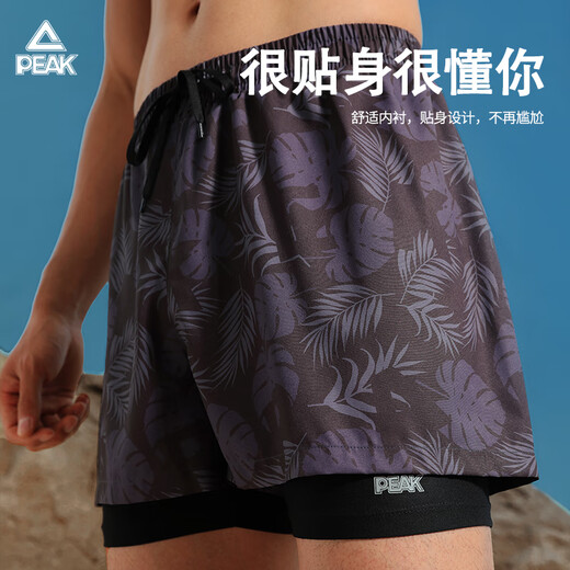 Peak swimming trunks men's swimming goggles anti-fog large frame swimming cap earplugs hot spring swimsuit men's suit swimwear 300 degrees 2XL