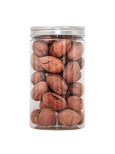 
Plastic jar pet food grade sealed bottle with black lid thickened transparent round wide mouth snack packaging bucket 5.5*8.5cm 16g black lid 1098 pieces