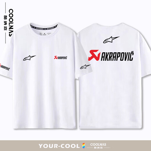 Mu Xinbai A-star Scorpio joint cycling jersey pure cotton short-sleeved T-shirt summer men's and women's sports and leisure loose half-sleeved T-shirt top black M