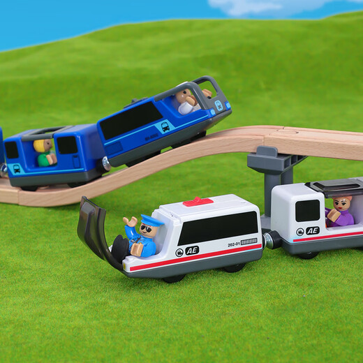 Kinderspielzeug-Zugspuren leuchtet Simulation Boy Train Hochgeschwindigkeitszug Modell Sound Harmony Nummer Weihnachtsstraße Paket Eins