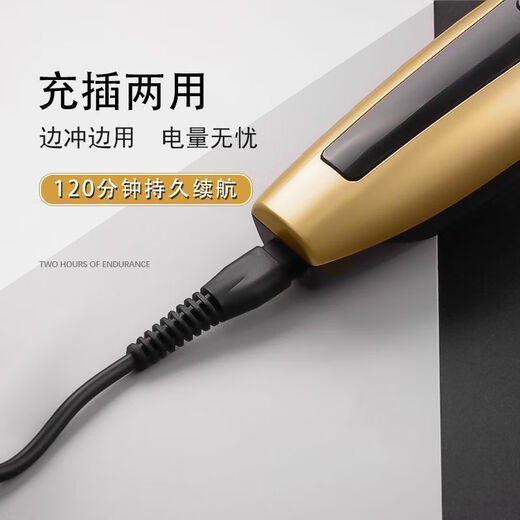 High-power pet electric clipper, dog shaver, cat Teddy grooming clipper, shaving feet, champagne gold daily set, high-power, non-stuck hair clipper