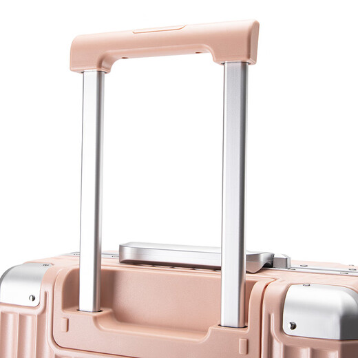 Walker Shop Luggage Aluminum Frame Trolley Case Women's New Men's Suitcase Universal Wheel Boarding Durable Leather Case Black 26 Inches