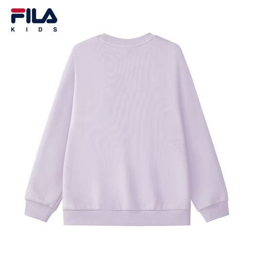 FILA [anti-bacterial] Fila Children's Children's Clothing Top 2025 Autumn New Style Comfortable Pullover Sweater for Men and Girls Sound Wave Purple-VT 150