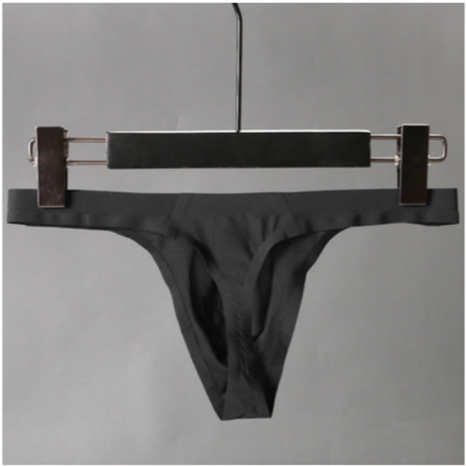 Zhixia men's ice silk one-piece underwear thong thin strap translucent seamless trendy T-string sports sexy t-pants white M