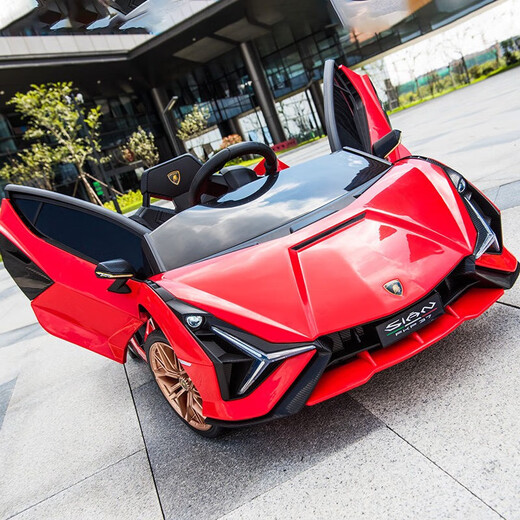 Cool search Lamborghini children's electric car four-wheeled car with remote control male and female baby can sit on the child's toy stroller