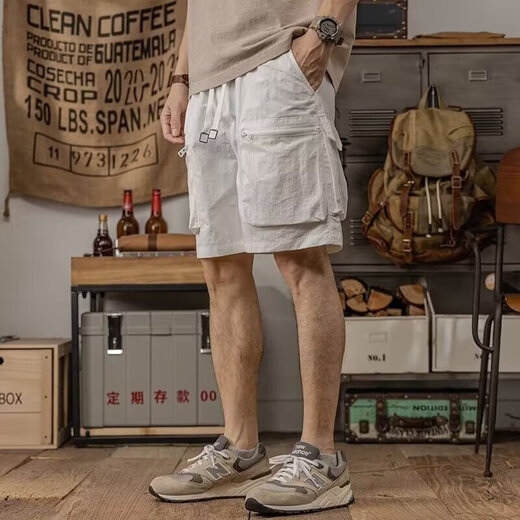 夏季工装短裤男潮牌ins宽松休闲潮流外穿中裤百搭韩版五分裤 军绿色 D03潮衫公会 L
