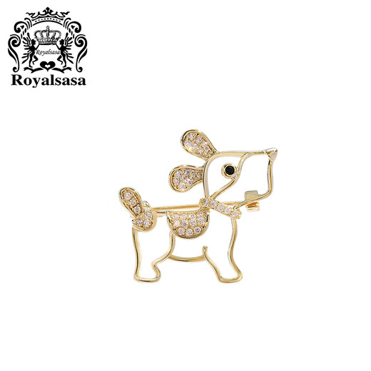 Royal Sasa Royal Sasa Hollow Puppy Brooch Cute Cartoon Pin Shirt Shirt Collar Pin T-shirt Pull Bouton Prévenir les fuites