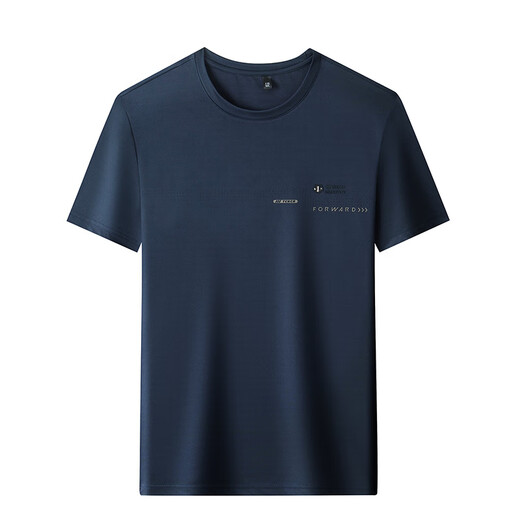 VANCL (VANCL) Lei Jun's new ice silk men's short-sleeved casual loose fashion T-shirt trendy printed top letter classic FXL-36-9898 dark gray M