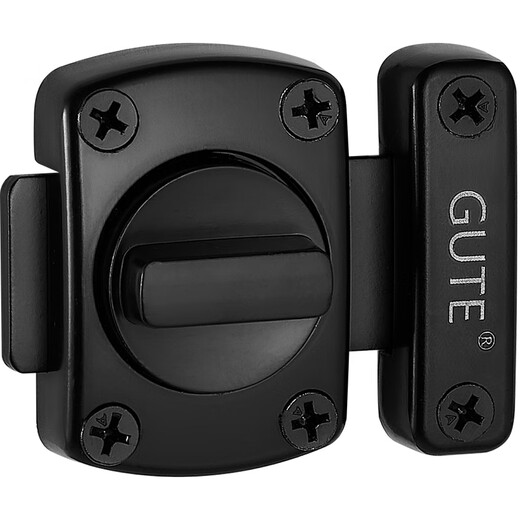 GUTE punch-free latch surface-mounted door latch door buckle hasp anti-theft door latch lock wooden door latch door latch black
