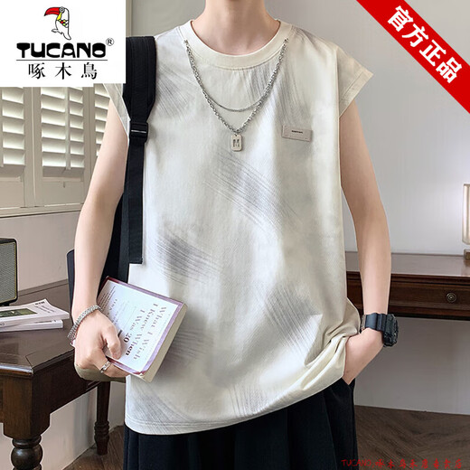 Camiseta de manga corta de seda de pájaro carpintero de hilo